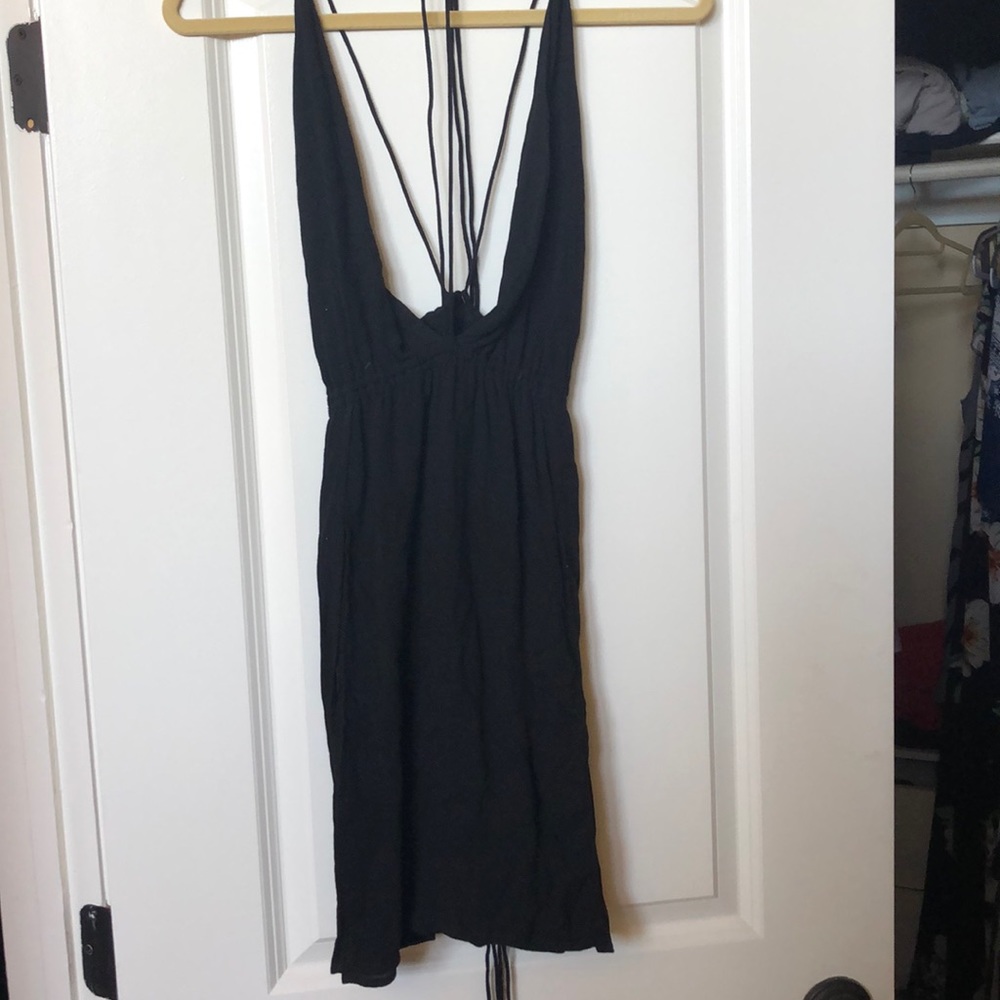 Indah Black slit dress